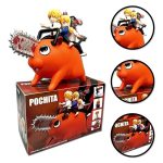 Mô hình Chainsaw Man 3 nhân vật chính cưỡi Pochita - Ảnh 2