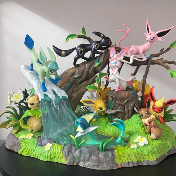 [Pre-Order] Mô hình Pokemon gia đình Eeveelutions cao cấp có LED cao 27cm
