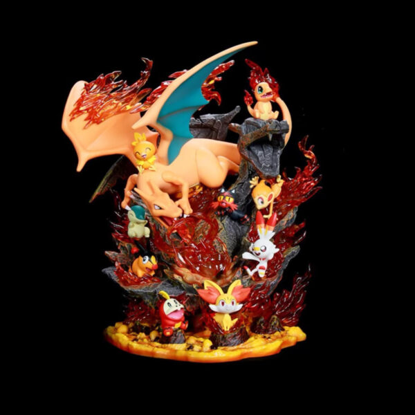 [Pre-Order] Mô hình Pokemon hệ Lửa Charizard Charmander cao cấp có LED cao 37.5cm