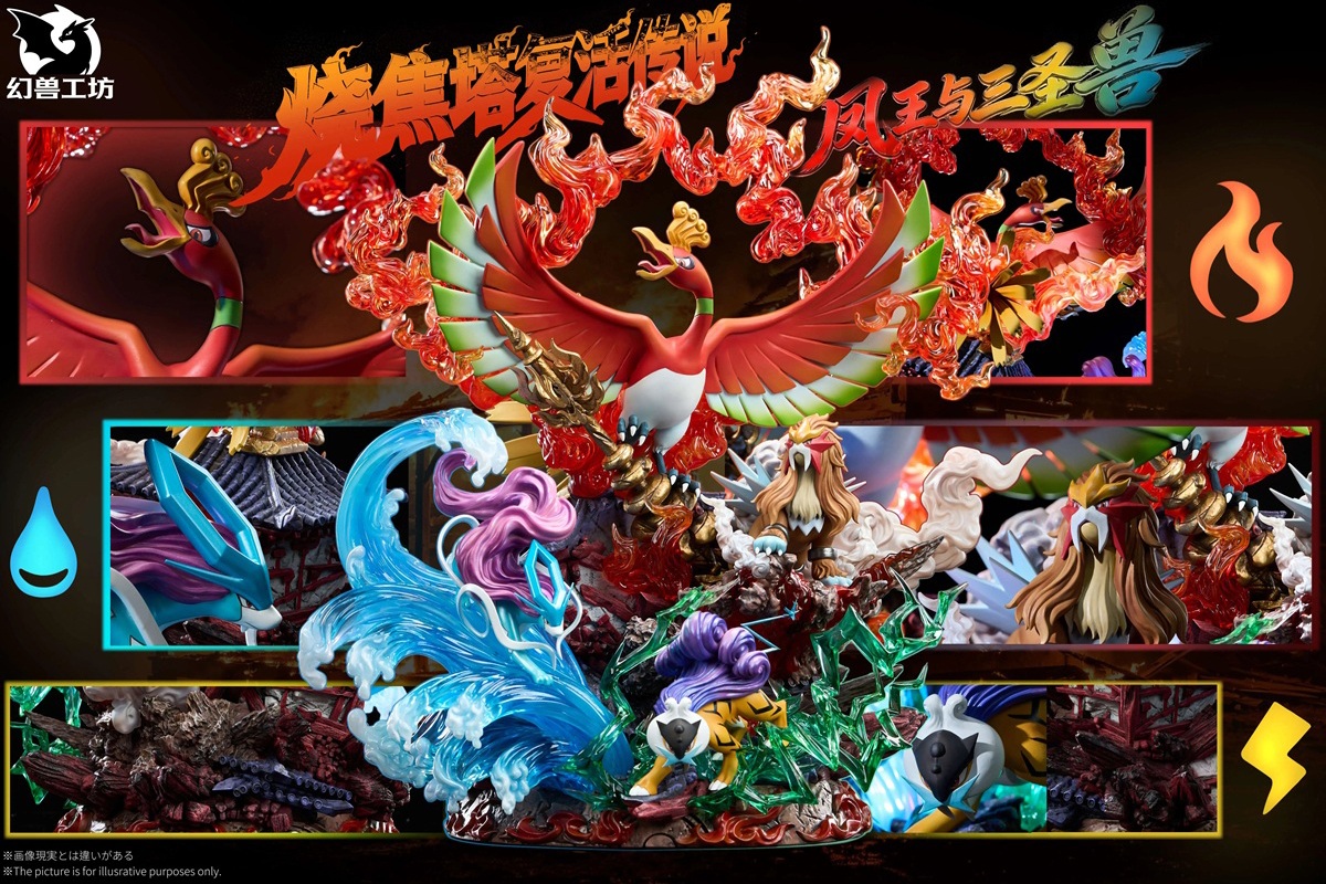 [Pre-order] Mô hình Pokemon Ho-Oh và Tam Thánh Thú Phantom Beast Studio