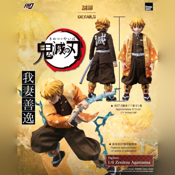 [Pre-order] Mô hình Kimetsu No Yaiba Agatsuma Zenitsu 1/6 Threezero