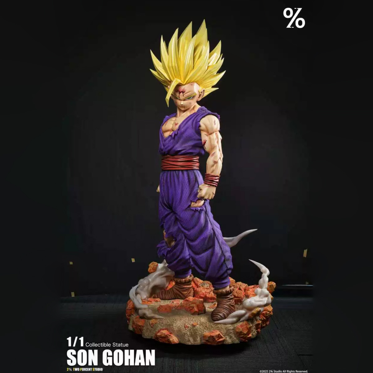 [Pre-order] Mô hình Dragon Ball Son Gohan Super Saiyan 2 1/1 2% Studio