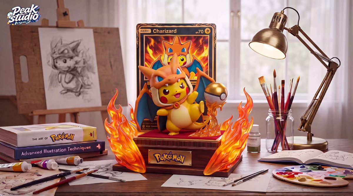 [Pre-order] Mô hình Pokemon Pikachu Khoác Áo Bào Charizard 1/6 Peak Studio