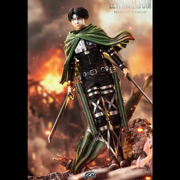[Pre-order] Mô hình Attack on Titan Levi Ackerman Go Figure Studio