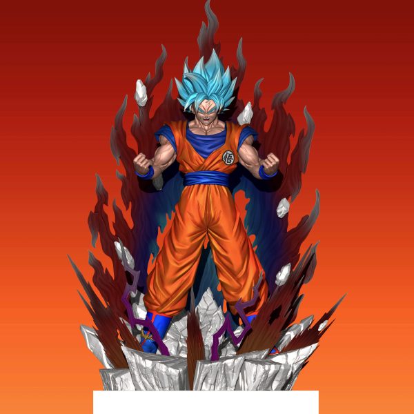 [Pre-order] Mô hình Dragon Ball Son Goku Super Saiyan Blue Kaioken WJT Studio